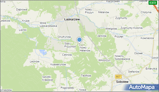 mapa Nowy Helenów, Nowy Helenów na mapie Targeo